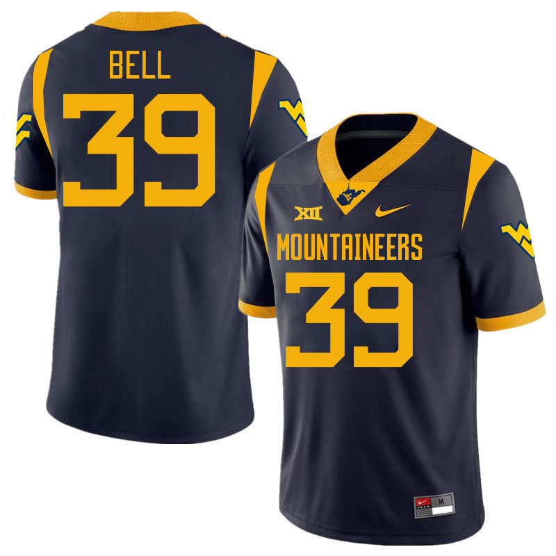 Men #39 Nasai Bell West Virginia Mountaineers College 2024 New Uniforms Football Jerseys Stitched Sa